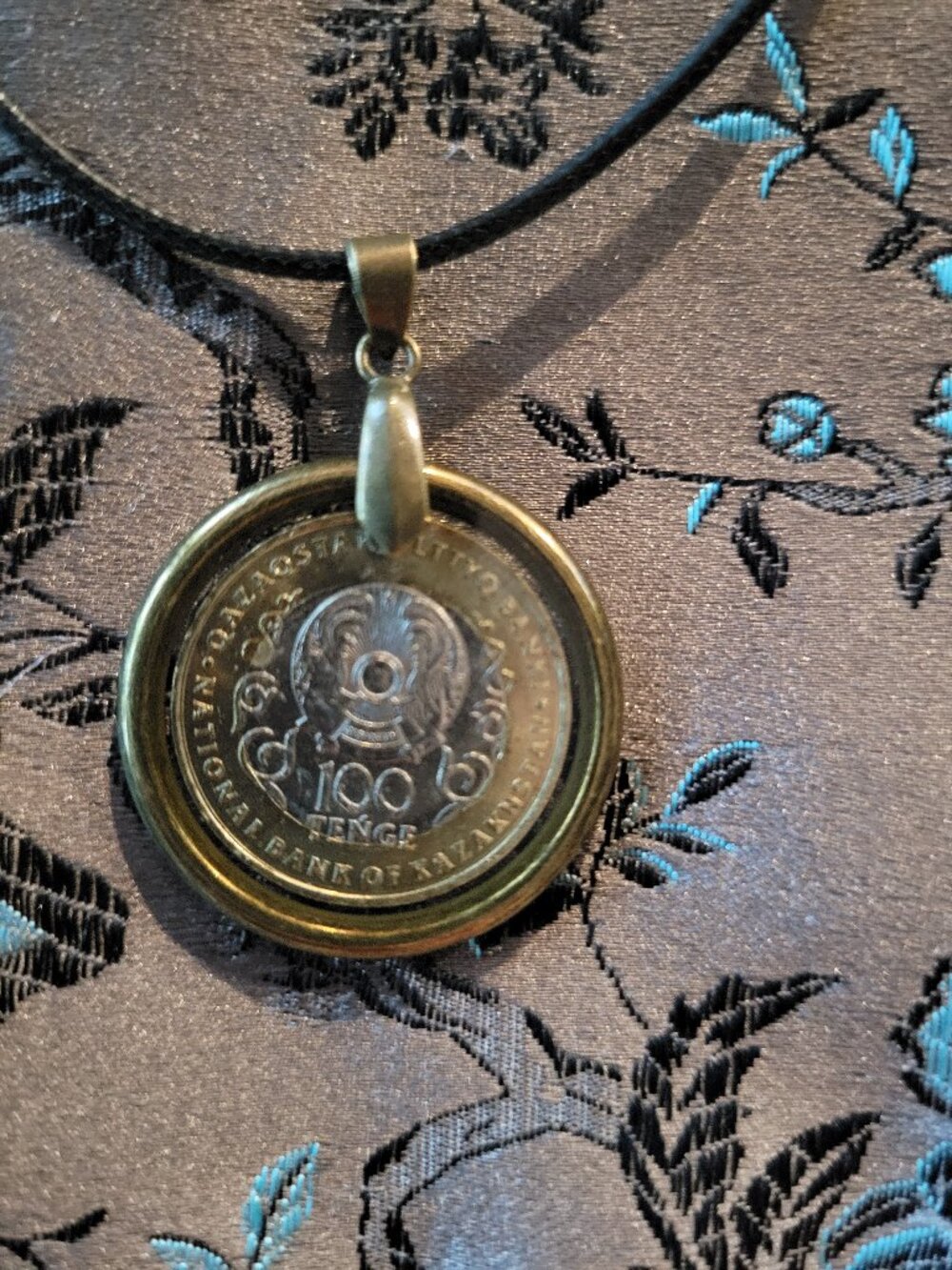 Kazakhstan Tenge Anniversary Coin Necklace